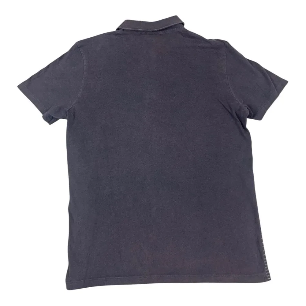 Hugo Boss Men’s Polo Shirt Purple Striped Regular Fit Size Small